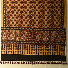 Sakhi . सखी ⁂ Ajrakh Block Printed Pure Cotton Dupatta (56)