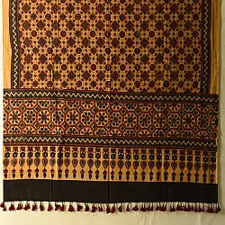 Sakhi . सखी ⁂ Ajrakh Block Printed Pure Cotton Dupatta (56)