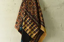 Sakhi . सखी ⁂ Ajrakh Block Printed Pure Cotton Dupatta (56)