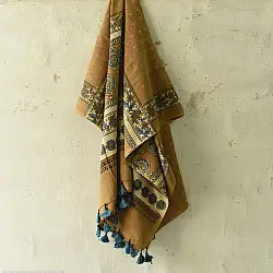 Sakhi . सखी ⁂ Ajrakh Block Printed Pure Cotton Dupatta (57)