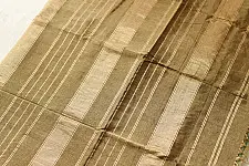 Joon . जून ☽ Handloom Maheshwari Cotton by Tissue Saree - Black & Golden Zari