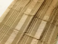 Joon . जून ☽ Handloom Maheshwari Cotton by Tissue Saree - Black & Golden Zari