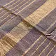 violet and gold handloom maheshwari tissue silk cotton saree with fine striped body and red borders for women