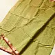 leaf green and gold handloom maheshwari tissue silk cotton saree with fine striped body and red borders for women