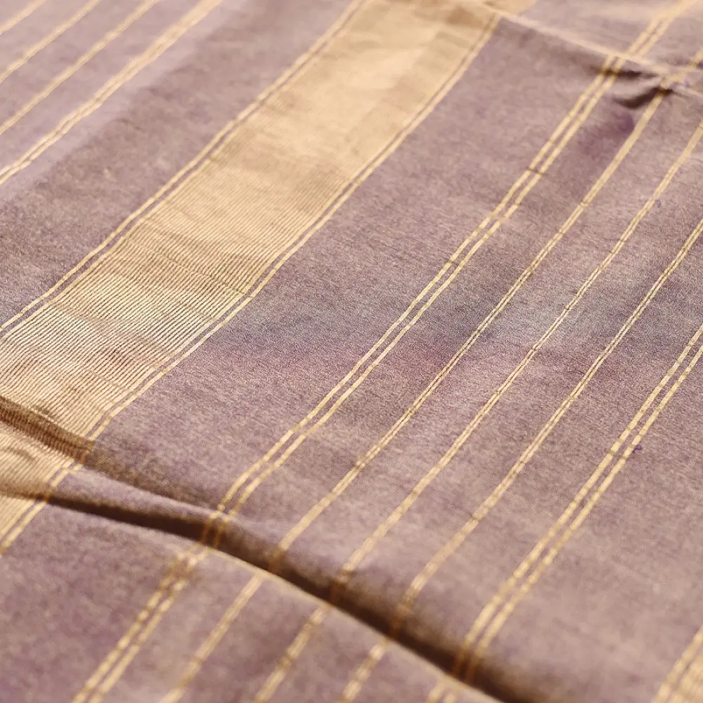 buy Handloom Maheshwari Cotton by Tissue blue Saree