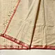 buy Handloom Maheshwari Cotton by Tissue Saree - Off White & Golden Zari