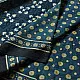 deep teal blue handloom ajrakh pure cotton saree with small yellow polka dot butta block prints for women