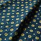 deep teal blue handloom ajrakh pure cotton saree with small yellow polka dot butta block prints for women