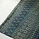deep teal blue handloom ajrakh pure cotton saree with small yellow polka dot butta block prints for women