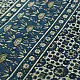 deep teal blue handloom ajrakh pure cotton saree with small yellow polka dot butta block prints for women