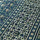 deep teal blue handloom ajrakh pure cotton saree with small yellow polka dot butta block prints for women