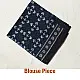 indigo blue handloom ajrakh pure cotton saree with traditional geometric and floral block prints for women
