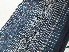 Joon . जून ☽ Handloom Ajrakh Pure Cotton Indigo Saree