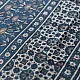 indigo blue handloom ajrakh pure cotton saree with traditional geometric and floral block prints for women