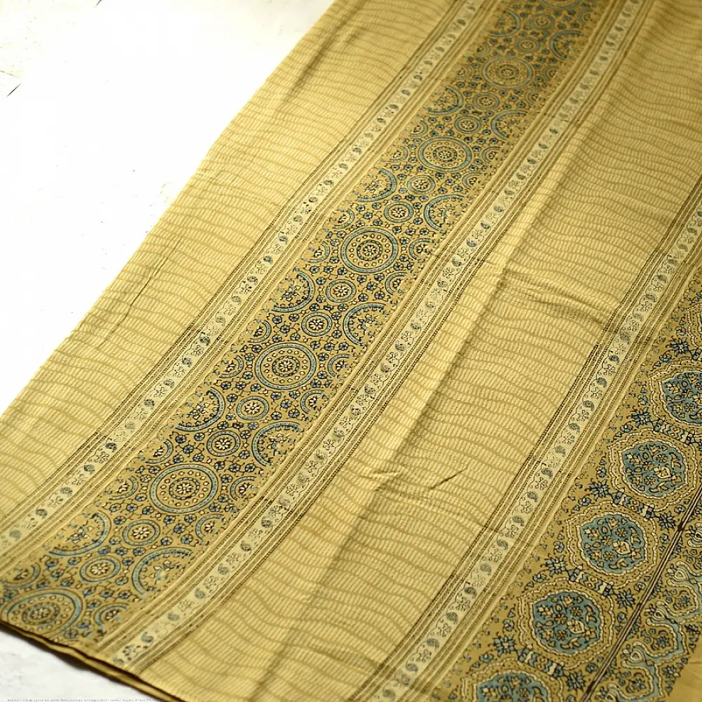 shop Handloom Ajrakh Pure Cotton Saree