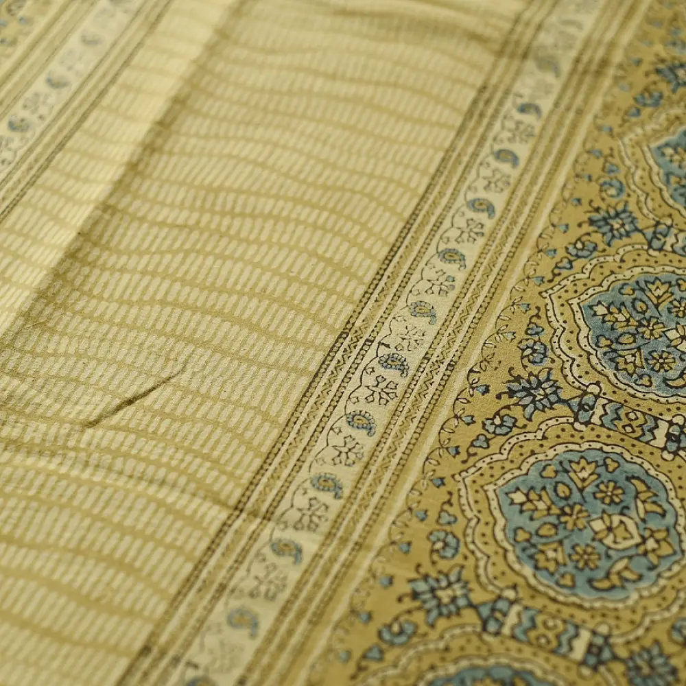 shop Handloom Ajrakh Pure Cotton Saree