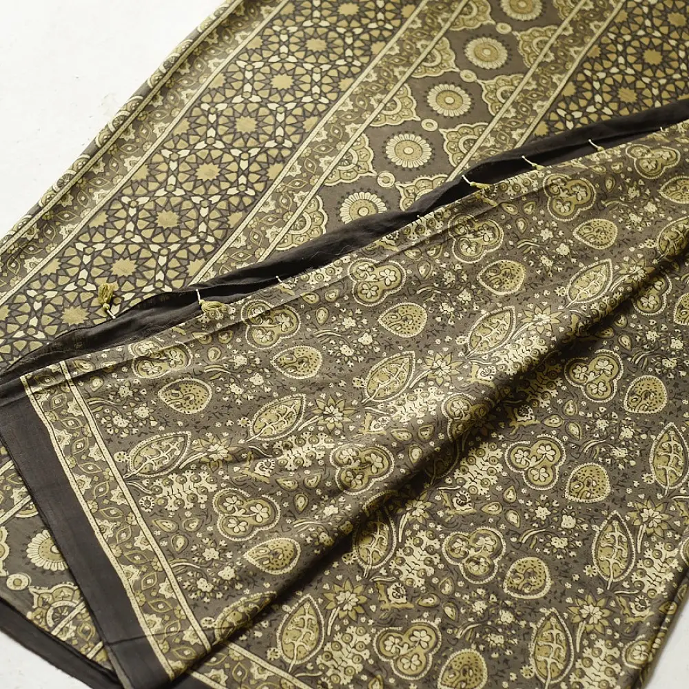shop Handloom Ajrakh Pure Cotton Saree