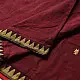 maroon red handloom traditional assam cotton saree with small gold star butta motifs and triangular border weaves for women