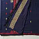 navy blue handloom traditional assam cotton saree with small red and gold butta motifs and woven red borders for women