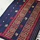 navy blue handloom traditional assam cotton saree with small red and gold butta motifs and woven red borders for women