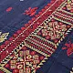 navy blue handloom traditional assam cotton saree with small red and gold butta motifs and woven red borders for women