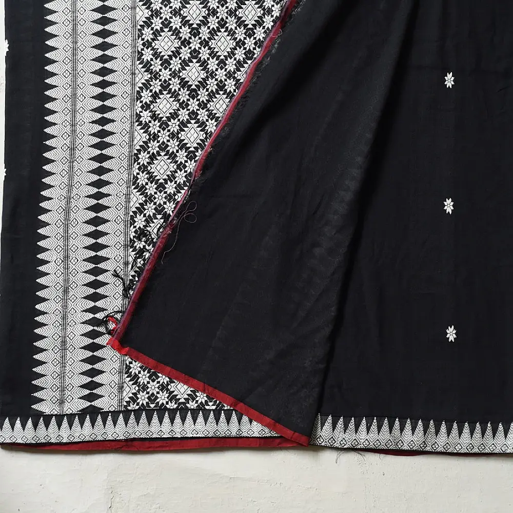 shop Handloom Assam Cotton Black Saree