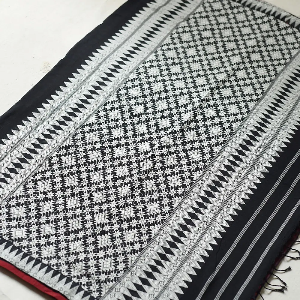 shop Handloom Assam Cotton Black Saree