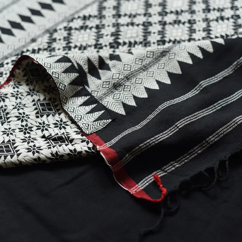 shop Handloom Assam Cotton Black Saree