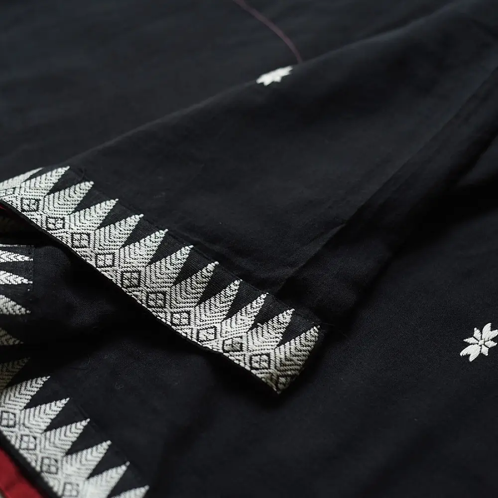 shop Handloom Assam Cotton Black Saree