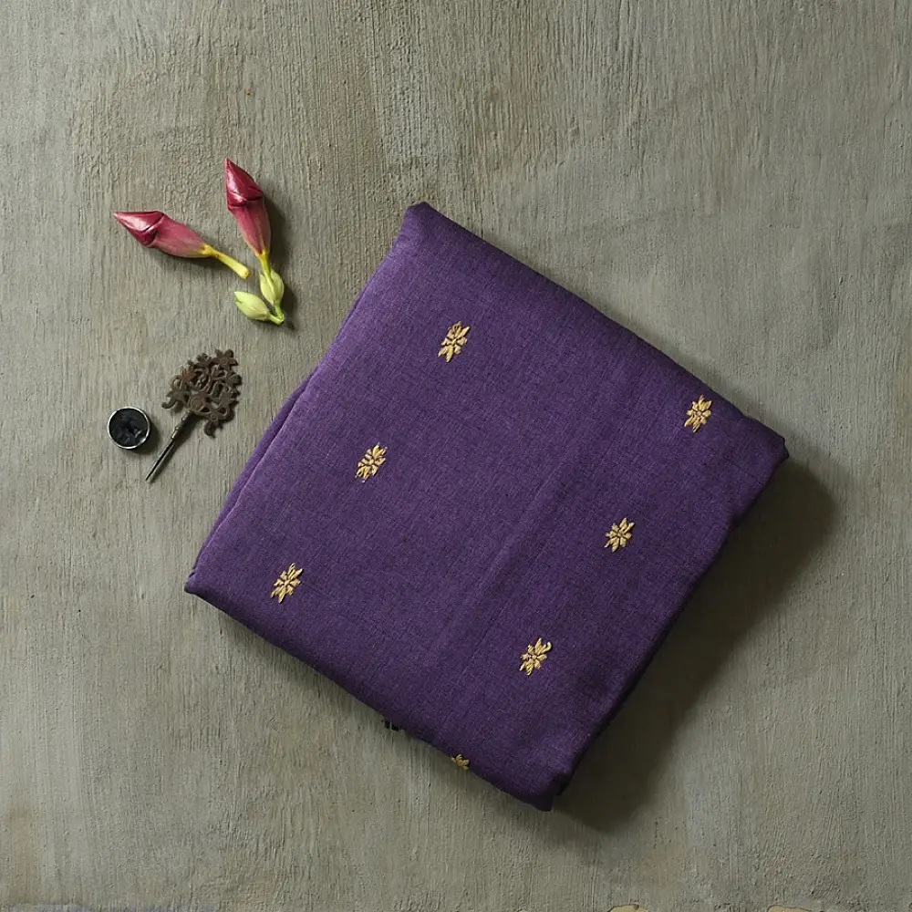 shop Handloom Assam Cotton Lavender Saree