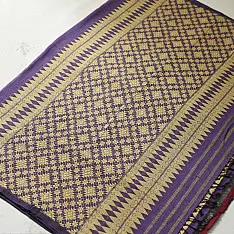 Joon . जून ☽ Handloom Traditional Assam Cotton Lavender Saree