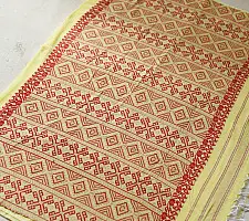 Joon . जून ☽ Handloom Traditional Assam Cotton Saree  - Light Yellow