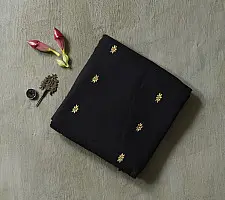 Joon . जून ☽ Handloom Traditional Assam Cotton Black Saree