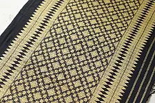 Joon . जून ☽ Handloom Traditional Assam Cotton Black Saree