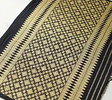 Joon . जून ☽ Handloom Traditional Assam Cotton Black Saree