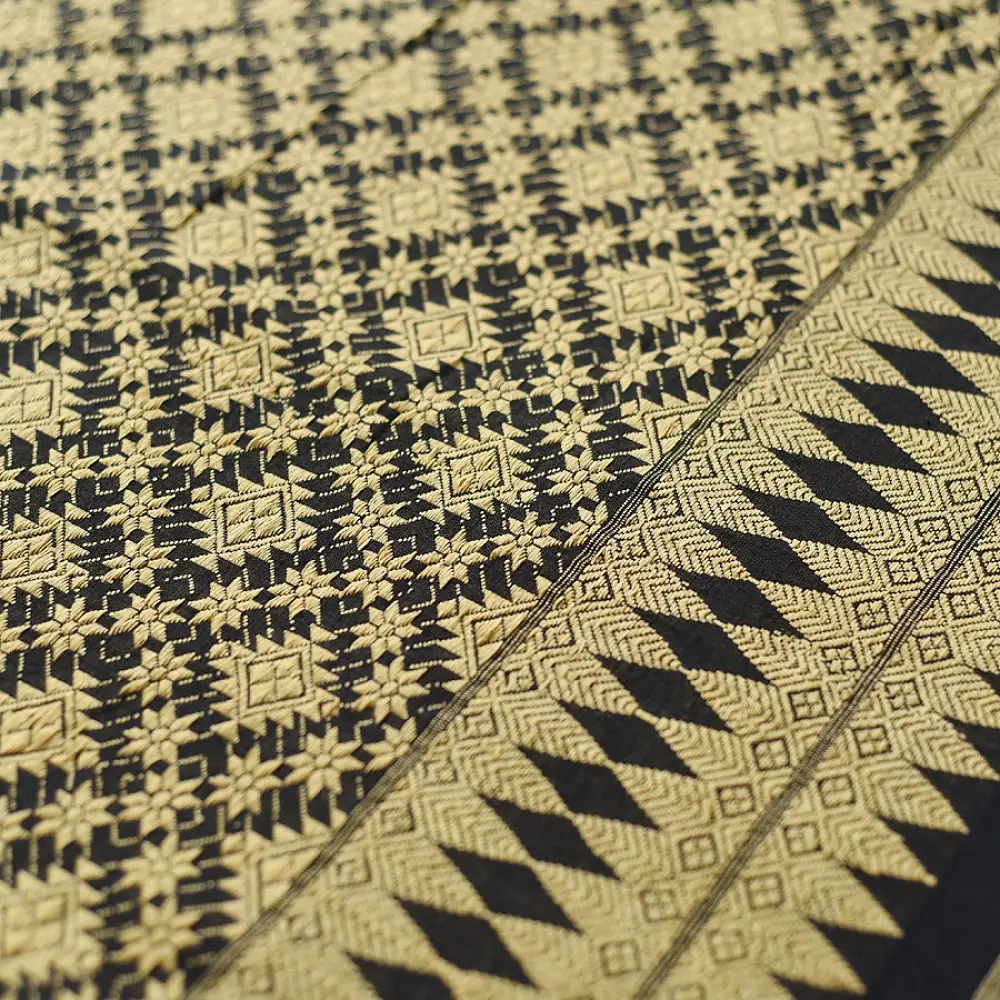 shop Handloom Assam Cotton black Saree