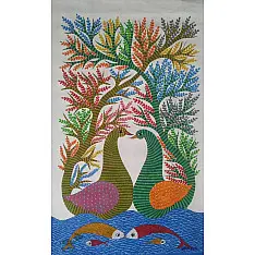 Gond Art | Canvas Gond Painting ( 2 x 3 Feet ) D