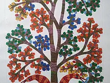 Gond Art | Canvas Painting - Gond Art ( 2 x 3 Feet )