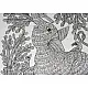 Buy Hand Painted Gond  Painting - Elephant Black & White
