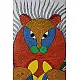 Buy Hand Painted Gond  Painting - Three Tigers