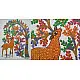 Buy Hand Painted Gond  Painting- Deer under the tree