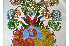 Gond Art ~ Hand Painted Gond Painting (36" x 48")