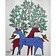 Gond Painting - indian art Birds & Deer