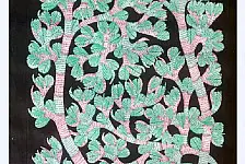 Gond Art ~ Hand Painted Gond Painting - (19" x 42")