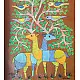 Gond Painting - indian art - Brown Deer