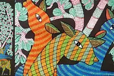 Gond Art ~ Hand Painted Gond Painting - (19" x 42")