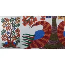 Gond Art | Canvas Painting - Gond Art ( 2 x 3 Feet )