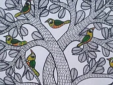 Gond Art | Deer - Hand Painted Gond Painting ( 11.5 x 15 inch ) A
