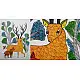 Buy Hand Painted Gond Painting - Mother deer with Baby deer