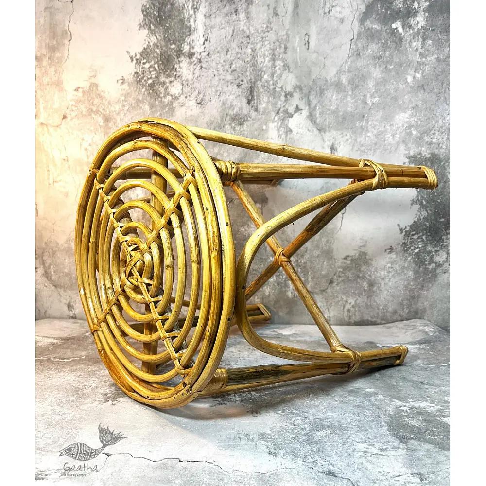 Home Decor Furniture | Cane Wood - Handmade Designer Spiral Stool 
